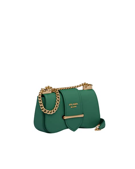 prada sidonie green|Emerald Green Saffiano Leather Prada Sidonie Bag .